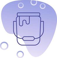 Bucket Gradient Bubble Icon vector