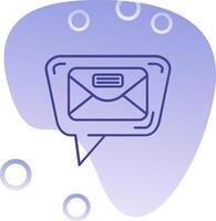 Mail Gradient Bubble Icon vector