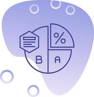 Pie chart Gradient Bubble Icon vector