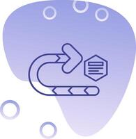 Right turn Gradient Bubble Icon vector