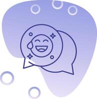 gradiente emocional burbuja íconos degradado burbuja icono vector