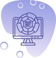 Computer Gradient Bubble Icon vector