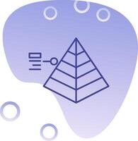 piramid degradado burbuja icono vector