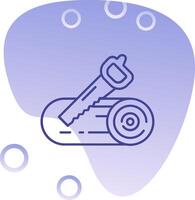 Sawing Gradient Bubble Icon vector