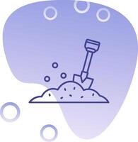 Shovel Gradient Bubble Icon vector