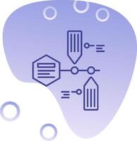 Timeline Gradient Bubble Icon vector