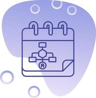 Calender Gradient Bubble Icon vector