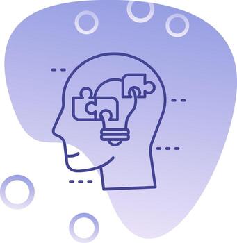 Solution Gradient Bubble Icon vector