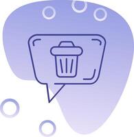 Delete message Gradient Bubble Icon vector