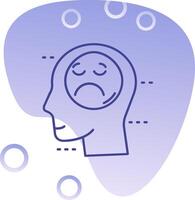 Sadness Gradient Bubble Icon vector
