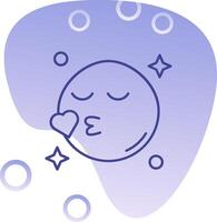 Kiss Gradient Bubble Icon vector