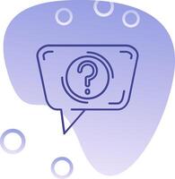 Question Gradient Bubble Icon vector