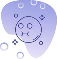 Sickness Gradient Bubble Icon vector