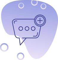 New message Gradient Bubble Icon vector