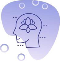 Meditation Gradient Bubble Icon vector