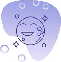 Moon Gradient Bubble Icon vector