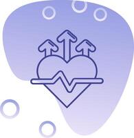 Heart rate Gradient Bubble Icon vector