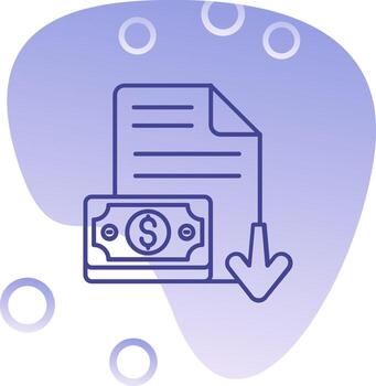 Decrease Gradient Bubble Icon vector