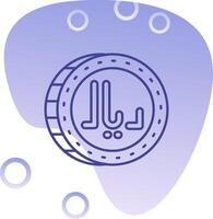 Riyal Gradient Bubble Icon vector