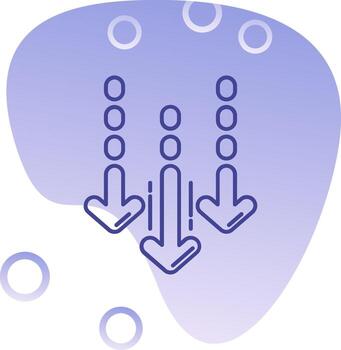 Decrease Gradient Bubble Icon vector