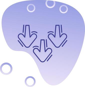Decrease Gradient Bubble Icon vector