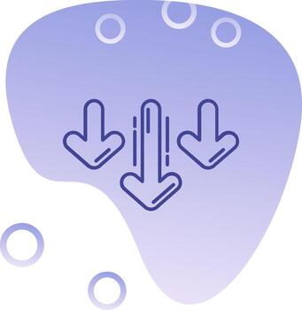 Decrease Gradient Bubble Icon vector