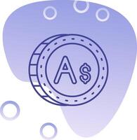 Australian dollar Gradient Bubble Icon vector