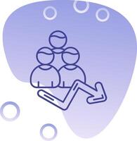 Population Gradient Bubble Icon vector