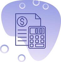 Calculator Gradient Bubble Icon vector