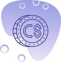 Canadian dollar Gradient Bubble Icon vector