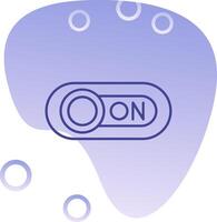 On Gradient Bubble Icon vector