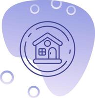 Home Gradient Bubble Icon vector