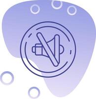 Mute Gradient Bubble Icon vector