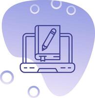 Online learning Gradient Bubble Icon vector