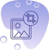 Crop Gradient Bubble Icon vector