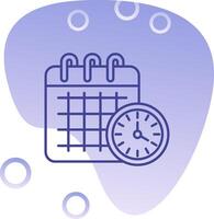 Timetable Gradient Bubble Icon vector