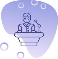 Lecturer Gradient Bubble Icon vector