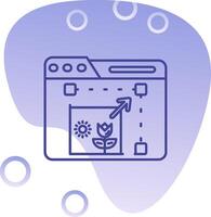 Resize Gradient Bubble Icon vector
