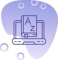 Dictionary Gradient Bubble Icon vector