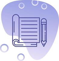 Notebook Gradient Bubble Icon vector