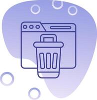 Bin Gradient Bubble Icon vector