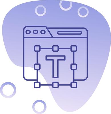 Typography Gradient Bubble Icon