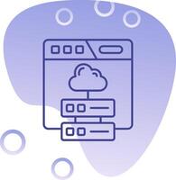 Cloud storage Gradient Bubble Icon vector