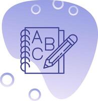 Notebook Gradient Bubble Icon vector