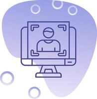 Portrait Gradient Bubble Icon vector