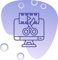 Video editor Gradient Bubble Icon vector