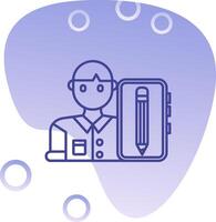 Blogger Gradient Bubble Icon vector
