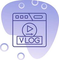 Vlog Gradient Bubble Icon vector