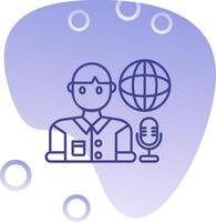 Broadcaster Gradient Bubble Icon vector