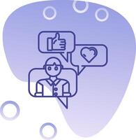 Social engagement Gradient Bubble Icon vector